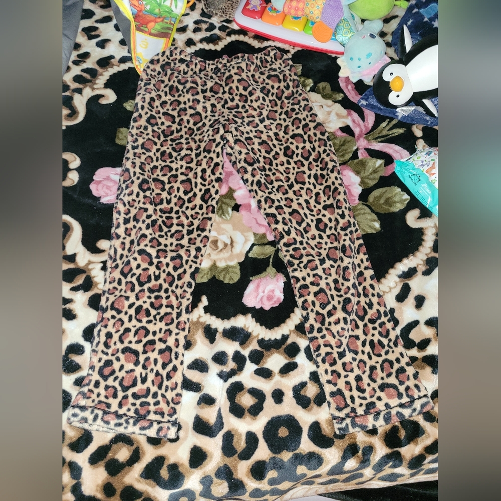 Leopard print pajama pants